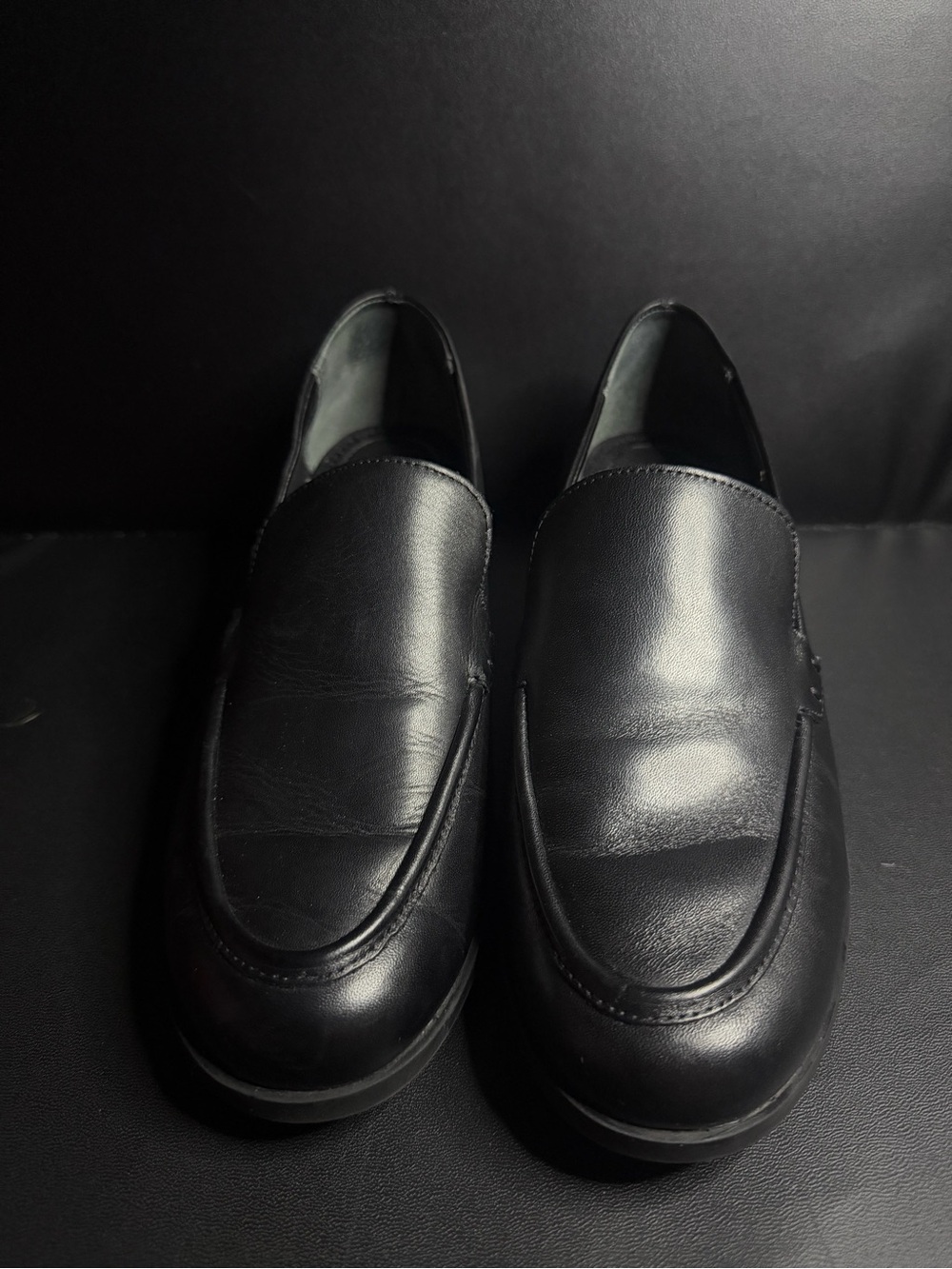 Franco Sarto Black Leather Loafers